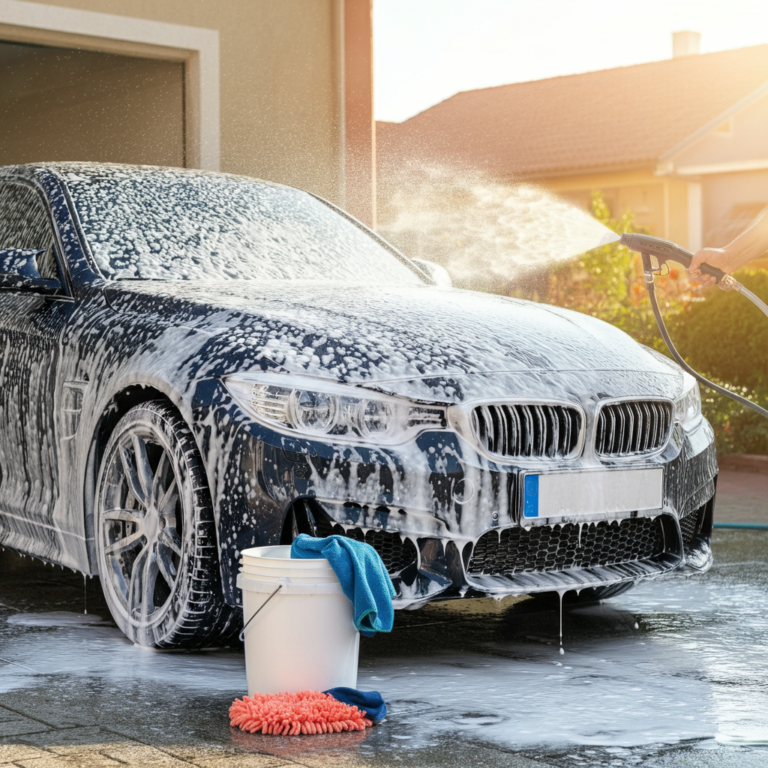 De beste produktene for bilvask hjemme: skumkanon, ph-nøytral shampoo og glans uten riper – illustrasjon